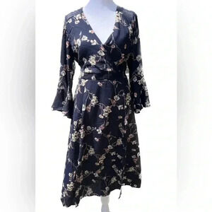 NWT Collective Concepts Navy Floral Dress Size M